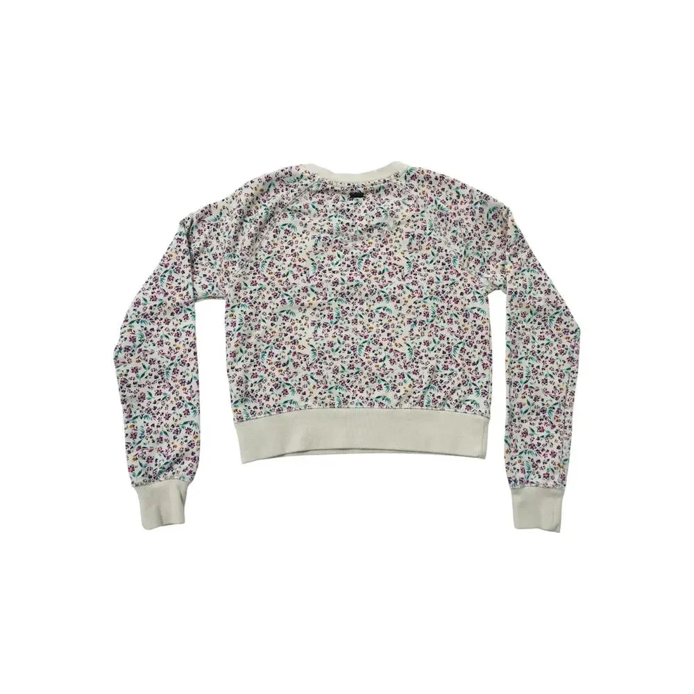 Hurley Juniors Shrunken Raglan Crewneck Sweatshirt Ditsy Floral XS
